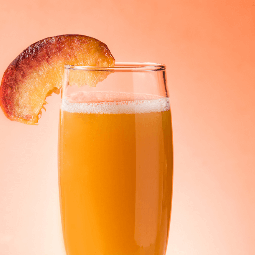 peach bellini cocktail