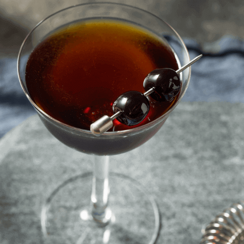 black manhattan cocktail