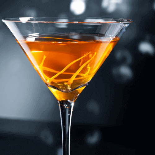 elderflower manhattan cocktail