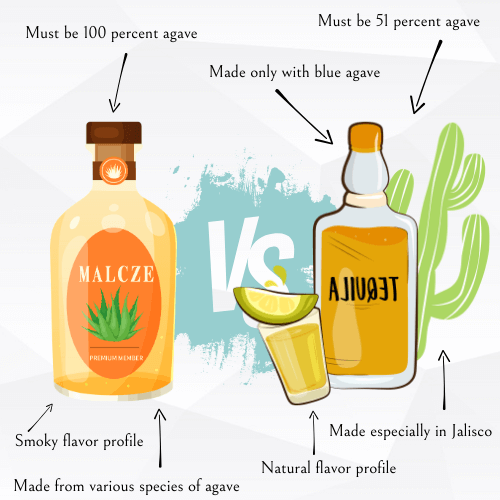 mezcal vs tequila difference